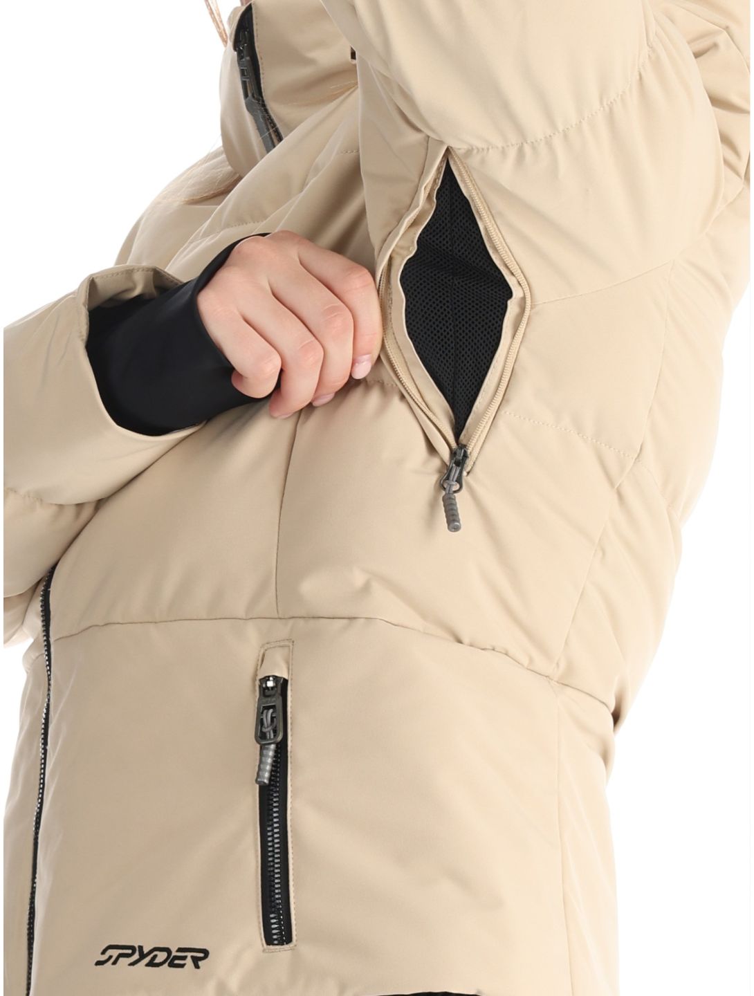 Spyder, Haven ski-jas dames Sanddune beige 