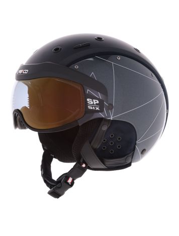 Casco, SP-6 skihelm met vizier unisex Geometric zwart