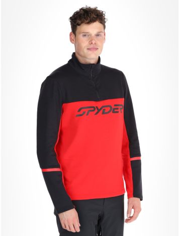 Spyder, Speed Fleece 1/2 Zip skipully heren Spyder Red rood