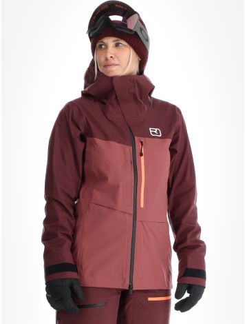 Ortovox, 3L Ravine Shell hardshell ski-jas dames Mountain Rose paars, roze